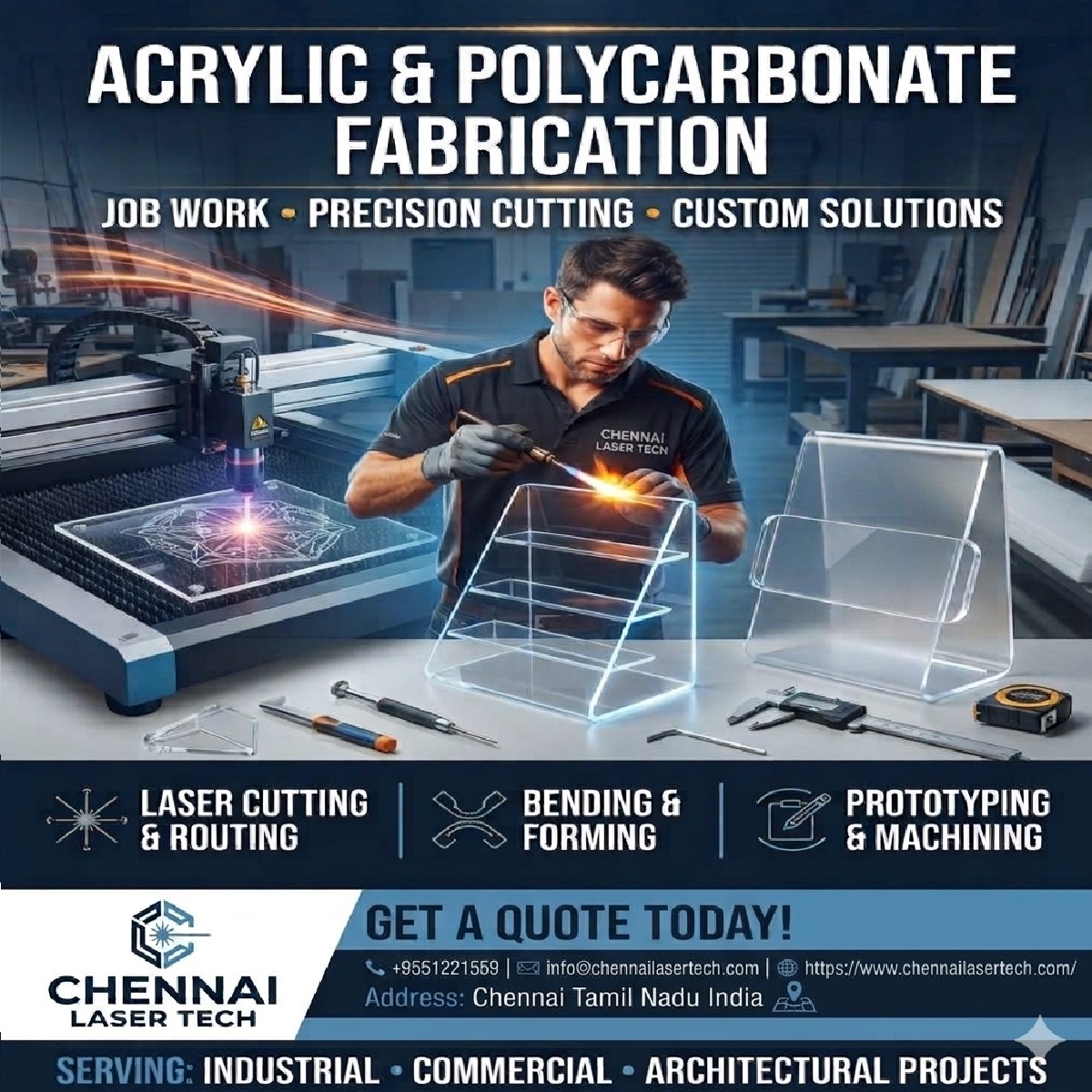 Acrylic and polycarbonate fabrication