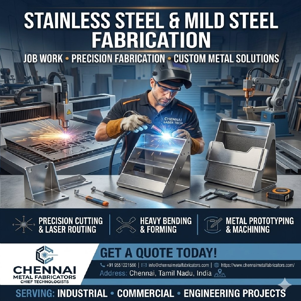 Metal Laser Cutting and Fabrication in Chennai